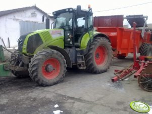 Claas Axion 830 + Brochard