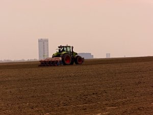 Claas Axion 850 + Monosem