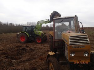 Claas Axos 330cx + Ursus C-385