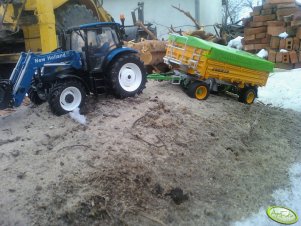 New Holland T6020 i Joskin Tetra Cap