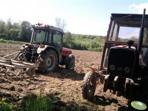 Same Dorado S75 + agregat uprawowy vs Massey Ferguson 255