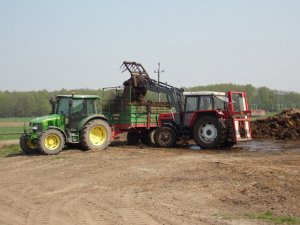 John Deere 5080R i Zetor 9245