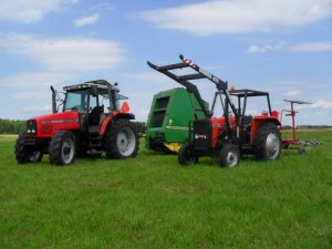 MF 6260 + JD 590 & Ursus 3512 + Kuhn GA 301