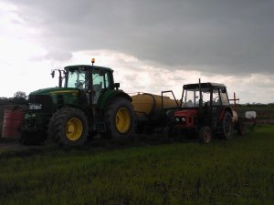 John Deere 7530 + Zetor 7011