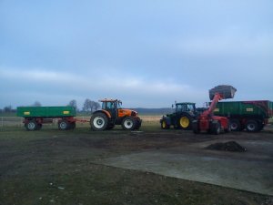 Renault Ares 826rz & przyczepa , John Deere 6430 & Matal Tech 12 , Weideman