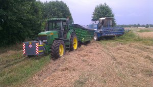 John Deere 7600 + Wielton PRS2/W12 + Bizon Rekord Z058