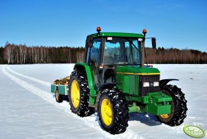 John Deere 6200 + Dwukółka 