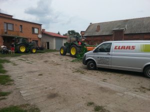 John Deere 6140R & Amazone KX3000 + Ad 3000 Super John Deere 5080R + MX T410