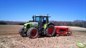 Claas Ares 696RZ + Agregat uprawowo-siewny grano oraz Polonez 550/3D