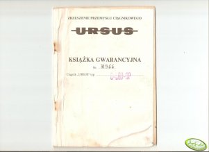 Książka gwarancyjna Ursus C-3603P