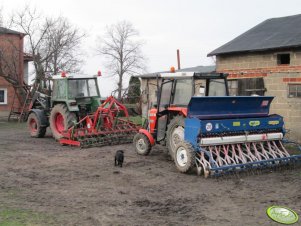 Fendt Farmer 306 LSA + Mailleux i Rolmasz Kutno Ares L/S + MF 255 i Rolmasz Kutno Polonez S078