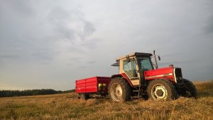 Massey Ferguson z przyczepą Metal-Fach