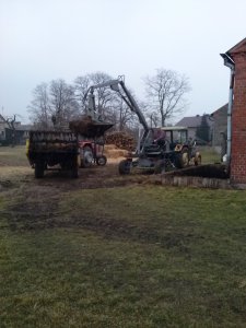 Ursus C-330 + Cyklop i  Massey Ferguson 255 + Rozrzutnik T032