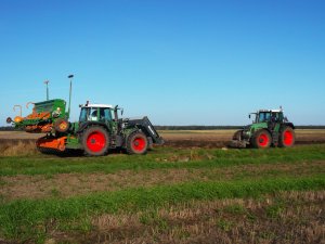 Fendt 820 Vario TMS + Amazone 4M + Fendt 926 Vario + Kuhn Menager 7