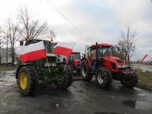 John Deere 6630 i Zetor Forterra 110 w drodze na Strajk