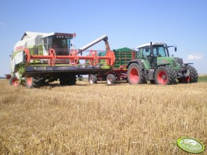 Fendt 716 Vario TMS + MT DB14000 || Claas Mega 208