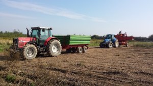 Massey Ferguson 8120+Pronar, NHt5.95+ Grimma