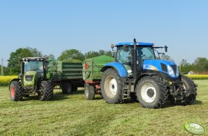New Holland T6080PC + Claas Axos 340