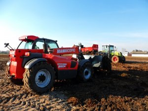 Manitou MLT 735 120 + Claas Arion 610 Cis + Jeantil EVR 16-12