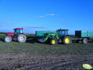 John Deere 5080r i Case Mx135  z HL-kami