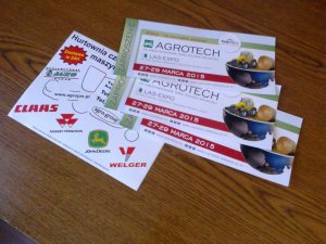 Bilety na AgroTech 2015 i naklejka