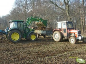 John Deere 5080R i Massey ferguson 255
