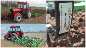 Ursus 4514, agregat uprawowy + zęby sprężynowe Waryński.