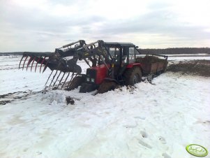 MTZ Belarus 820.3 + TUR16 Hydramet + rozrzutnik 