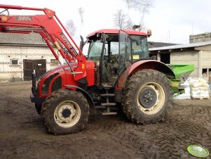 Zetor 9641 Forterra i Rozsiewacz Brzeg 