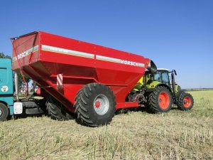 Claas Axion 850 + Horsch