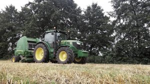 John Deere 6150R & 854