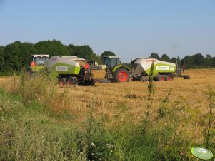 2x Claas Axion 830 + Claas Quadrant 3200