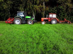 Deutz fahr agrotron M600 + Unia Ares 3m - Ursus C-355 + Dziekan 2,1m