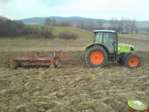 Claas Ares 657 + agregat uprawowy 4m