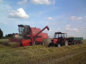 Bizon Z058 oraz Zetor 7211 z Autosan D-47