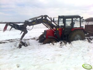 MTZ Belarus 820.3 + TUR16 Hydramet + rozrzutnik 