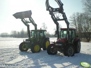 John Deere 5080R  i Case IH JX 95