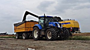 New Holland T7.200 + Wielton 12t & New Holland CX6090.