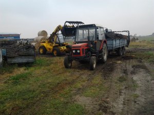 Zetor 7211 + rozrzutnik tandem polski + jcb 526-55