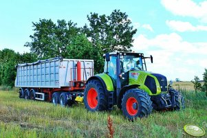 Claas Axion 820 + Naczepa