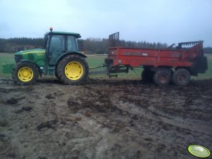 John Deere 5080R + MF 750