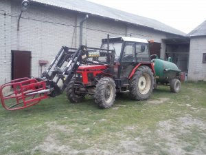 Zetor 7745 + beczka asenizacyjna 2500l