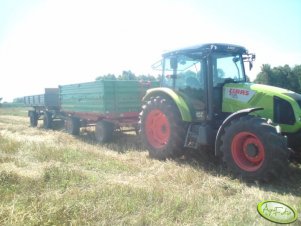 Claas Axos 330 + przyczepy