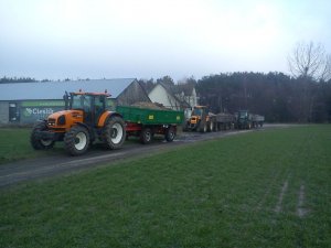 Renault Ares 826rz & przyczepa , Renault 155,54 & 2x d-47 ,John deere 6820 & 2x d-47 , Renault Ares 620rz & d-50