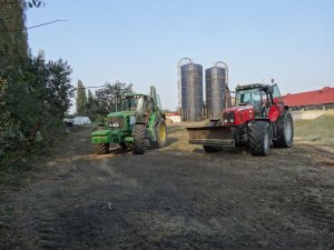 John Deere 6830 + Massey Ferguson 7485