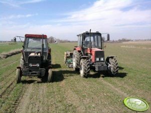 Belarus 1025 + Henryk + Poznaniak i Ursus 2812 + pojazd dwukołowy