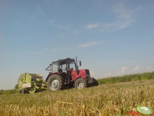 Belarus 820 + Claas Rollant 44sp