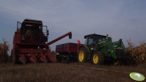 Bizon Rekord Z058 i John Deere 5100r