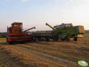 Bizon Z056 i Claas Dominator 106