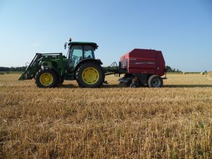 John Deere 5080R + Case IH 344R